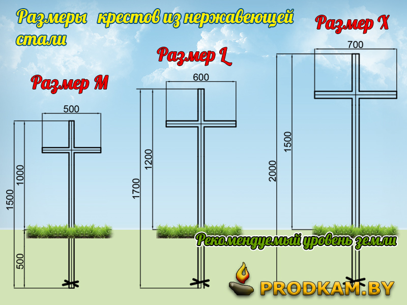 Крест из профильной трубы на могилу размеры чертежи фото